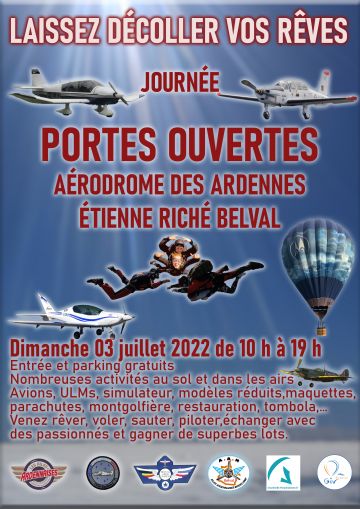 Affiche Journée porte ouverte Aérodrome E. Riché
